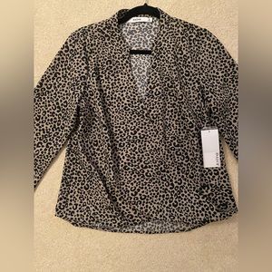 JustFab Leopard Blouse